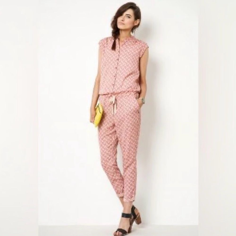 Scotch & Soda Honolulu pink printed jumpsuit